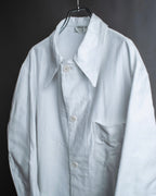 "Vintage large collar crisp material shirt"