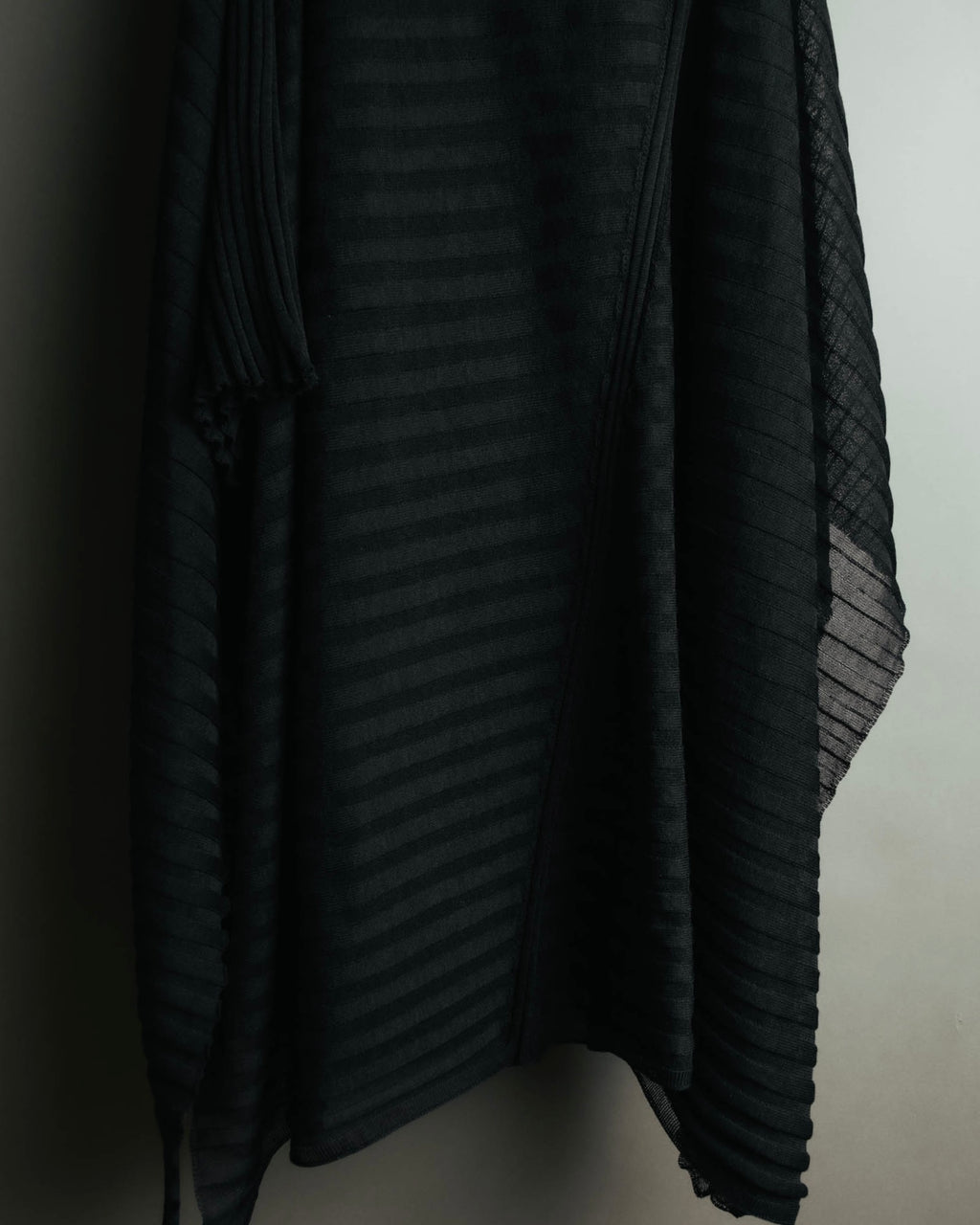 -SPECIAL- “Christian Dior“ 00’s-10’s Sheer ribbed asymmetric long skirt