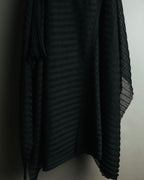 -SPECIAL- “Christian Dior“ 00’s-10’s Sheer ribbed asymmetric long skirt
