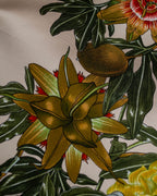 "HERMES" Passion flower print Carre 90 silk scarf
