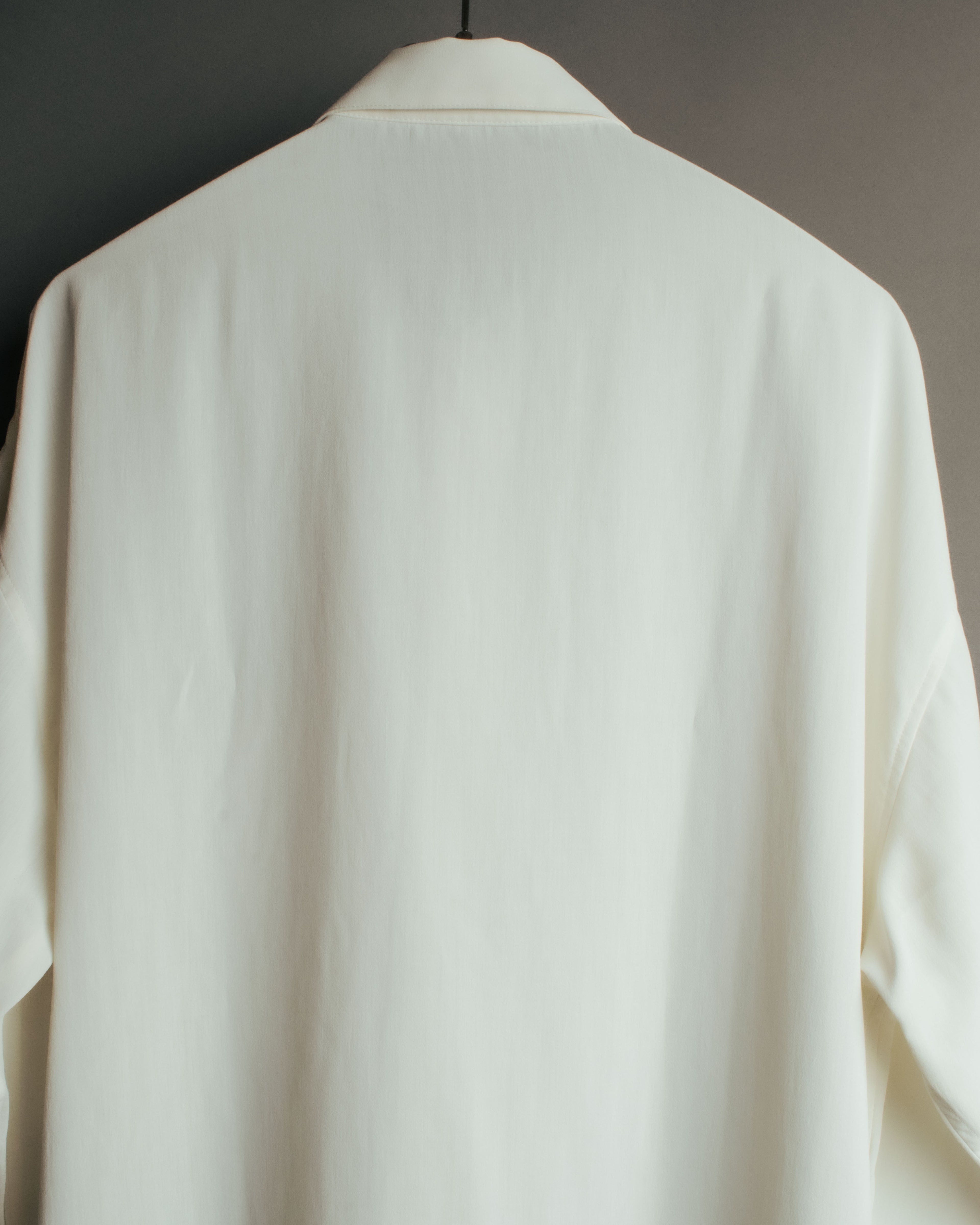 “UMBERTO GINOCCHIETTI“ 80’s-90’s pleated front ivory dress shirt