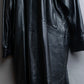 "PIERRE BALMAIN" Oversized double-breasted lamb leather tailored jacket