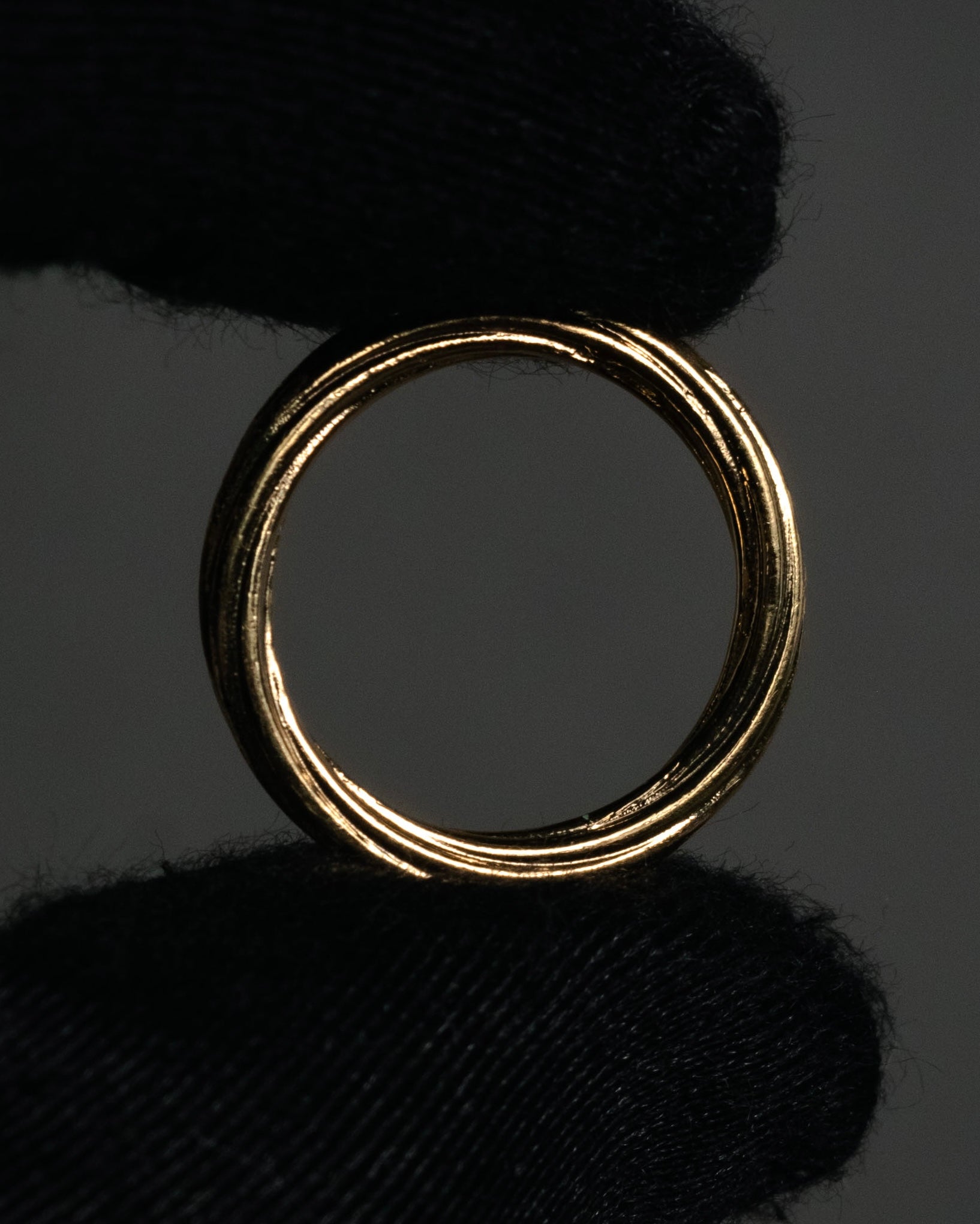 “SAINT LAURENT” Post-2012 twisted minimalist metal ring