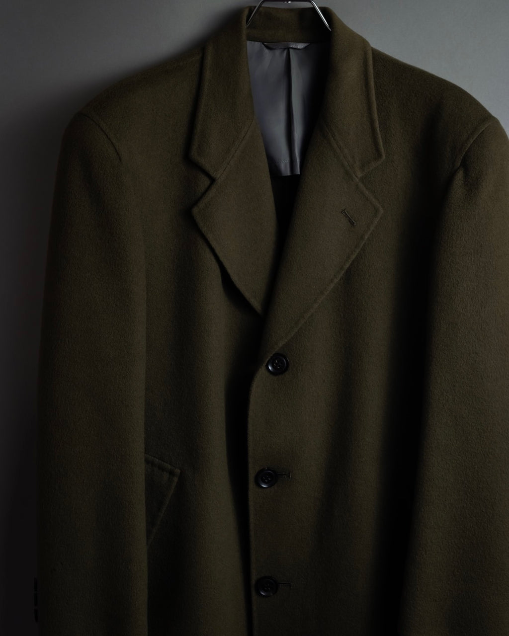 "Christian Dior" Single-breasted 100% cashmere chester coat