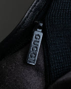 "GUCCI" Leather piping design box sleeve T-shirt