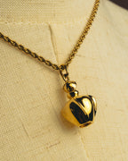 "Christian Dior" 80's-90's Gold tone bottle pendant necklace