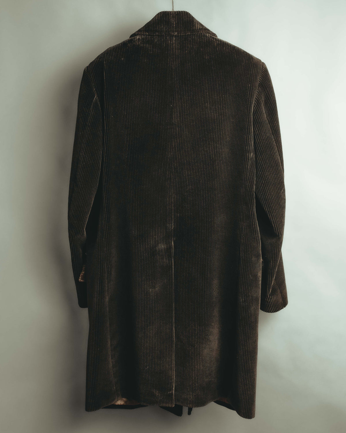 -SPECIAL- "GUCCI" 90's-00's Dark brown corduroy tailored chesterfield coat