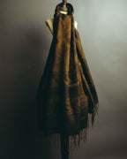 -SPECIAL- “LOEWE” 90’s-00’s Botanical anagram jacquard fringe stole