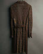 -SPECIAL- “VALENTINO ROMA” 1998-2008 Lace belted sheer coat dress
