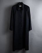 "BALMAIN" Raglan sleeve 100% cashmere stand collar coat