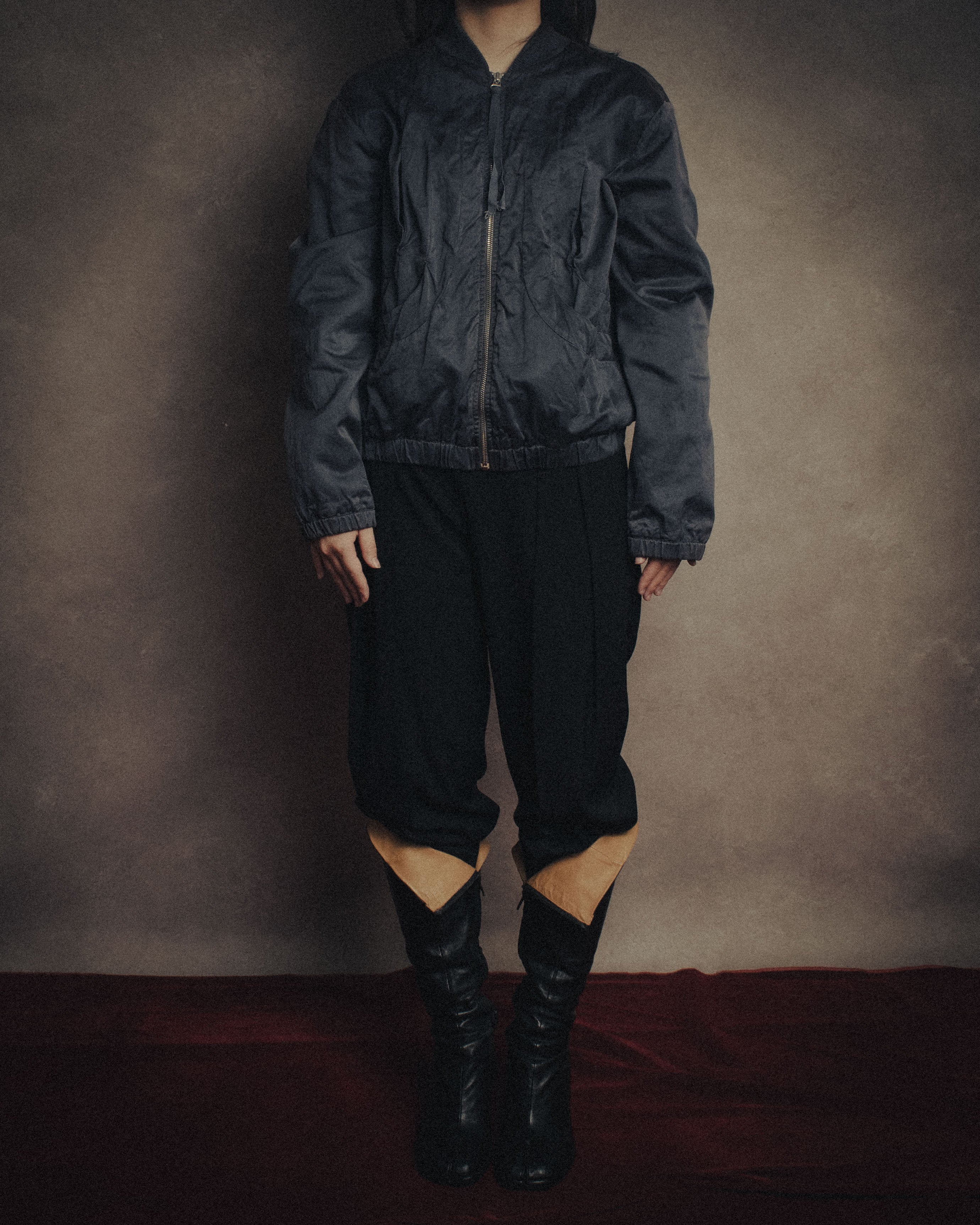 –SPECIAL– “Maison Martin Margiela” 2000’s 6 pockets garment dyed bomber jacket