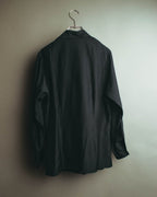 “COMME des GARCONS” Late 80’s-early 90’s silk tucked black shirt