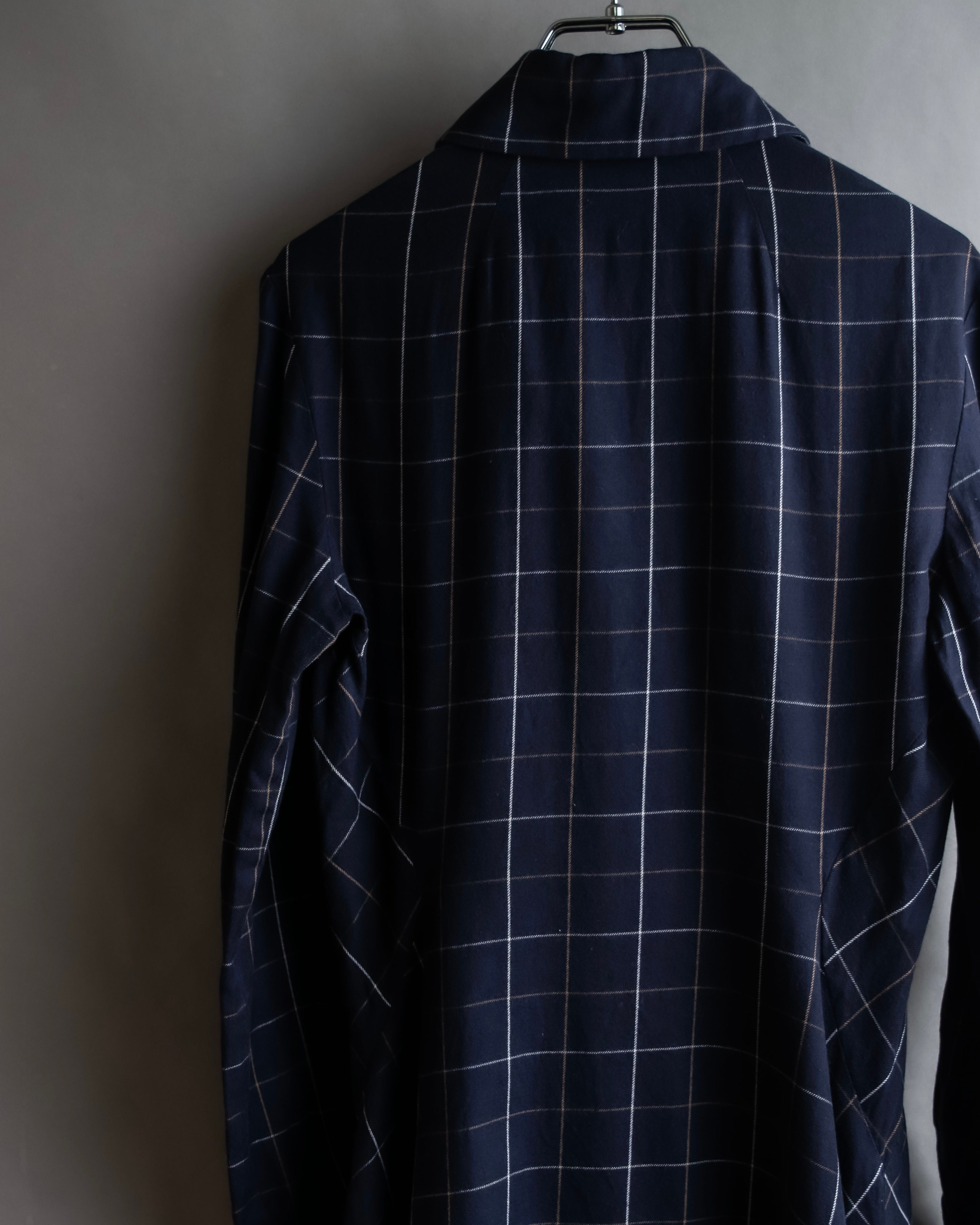 "Vivienne Westwood RED LABEL"
Windowpane print long shirt dress