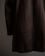 "BURBERRY" Subdued tone military detail mid-length trench coat
