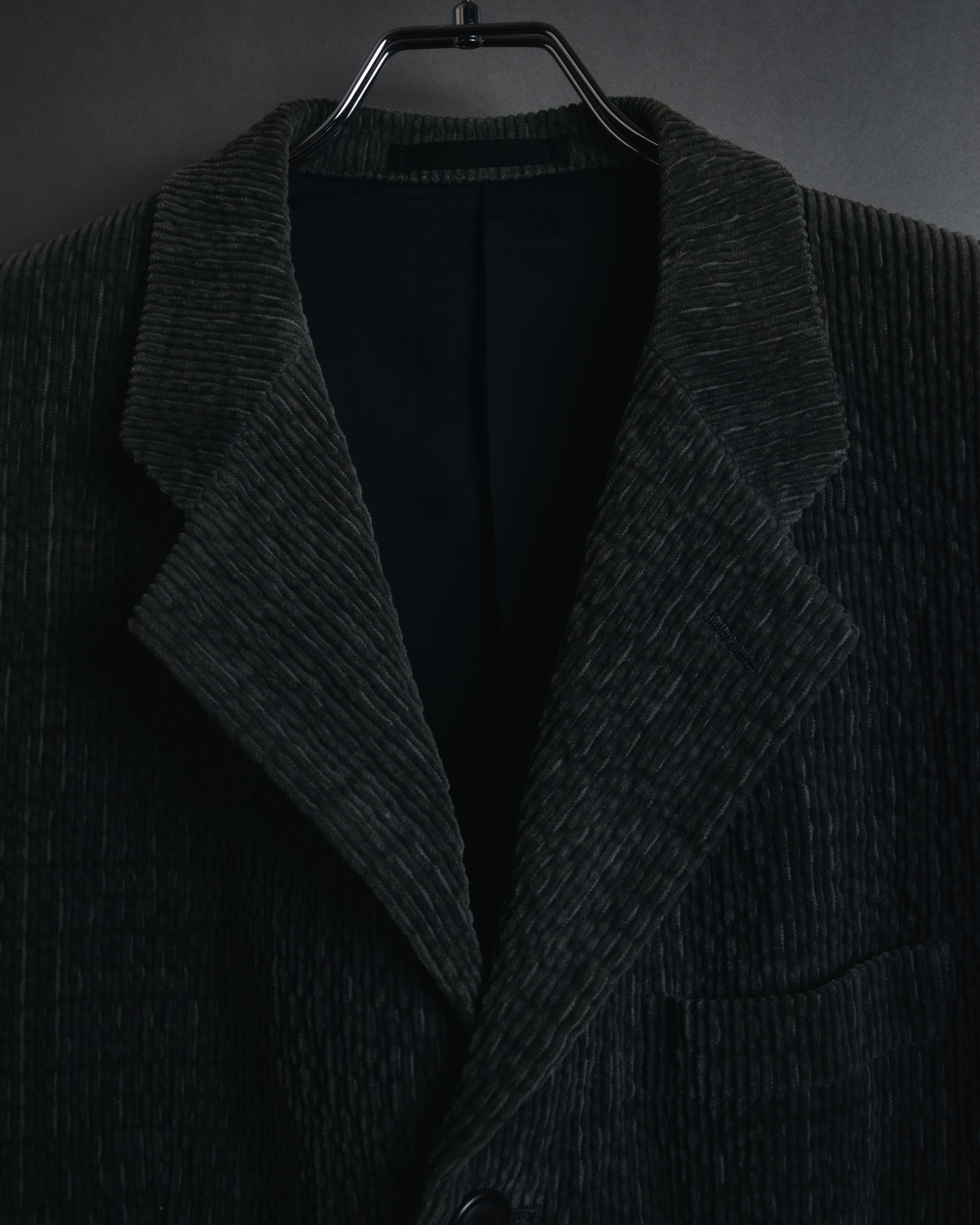 –SPECIAL– "ISSEY MIYAKE MEN" 98AW garment-pleated cotton tailoring set-up