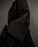 "FENDI" Double-breasted heavy duty wool flannel jacket