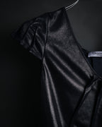 “Christian Dior” 2000’s Metallic draped cap sleeve top