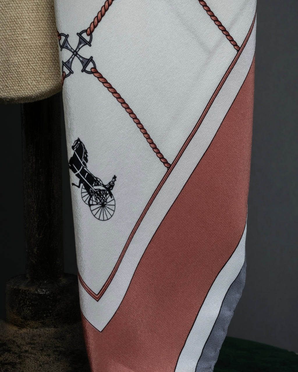 "CELINE" Horse-drawn carriage design silk scarf