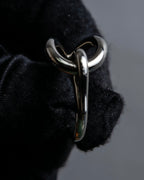 "HERMES" Jumbo silver scarf ring