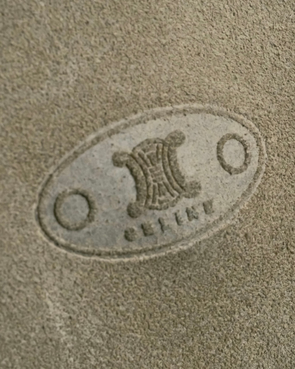 "CELINE" Studs design suede leather shoulder bag