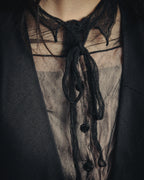 -SPECIAL- “CHANEL” 2014-2019 Sheer lace bow blouse