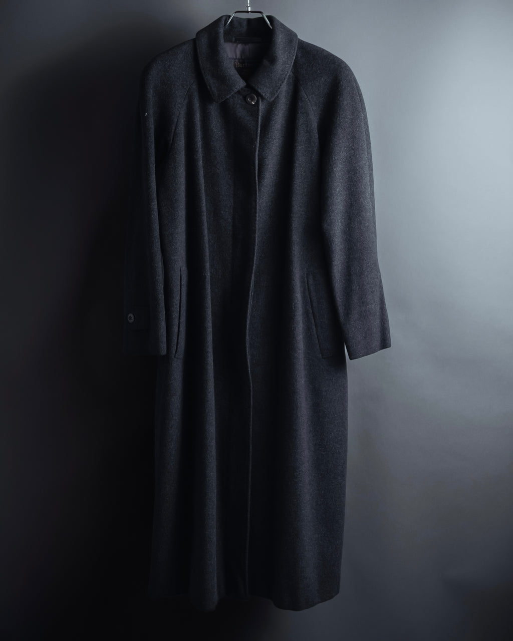 -SPECIAL- "BURBERRYS" 80's-90's Raglan line detail stand collar coat
