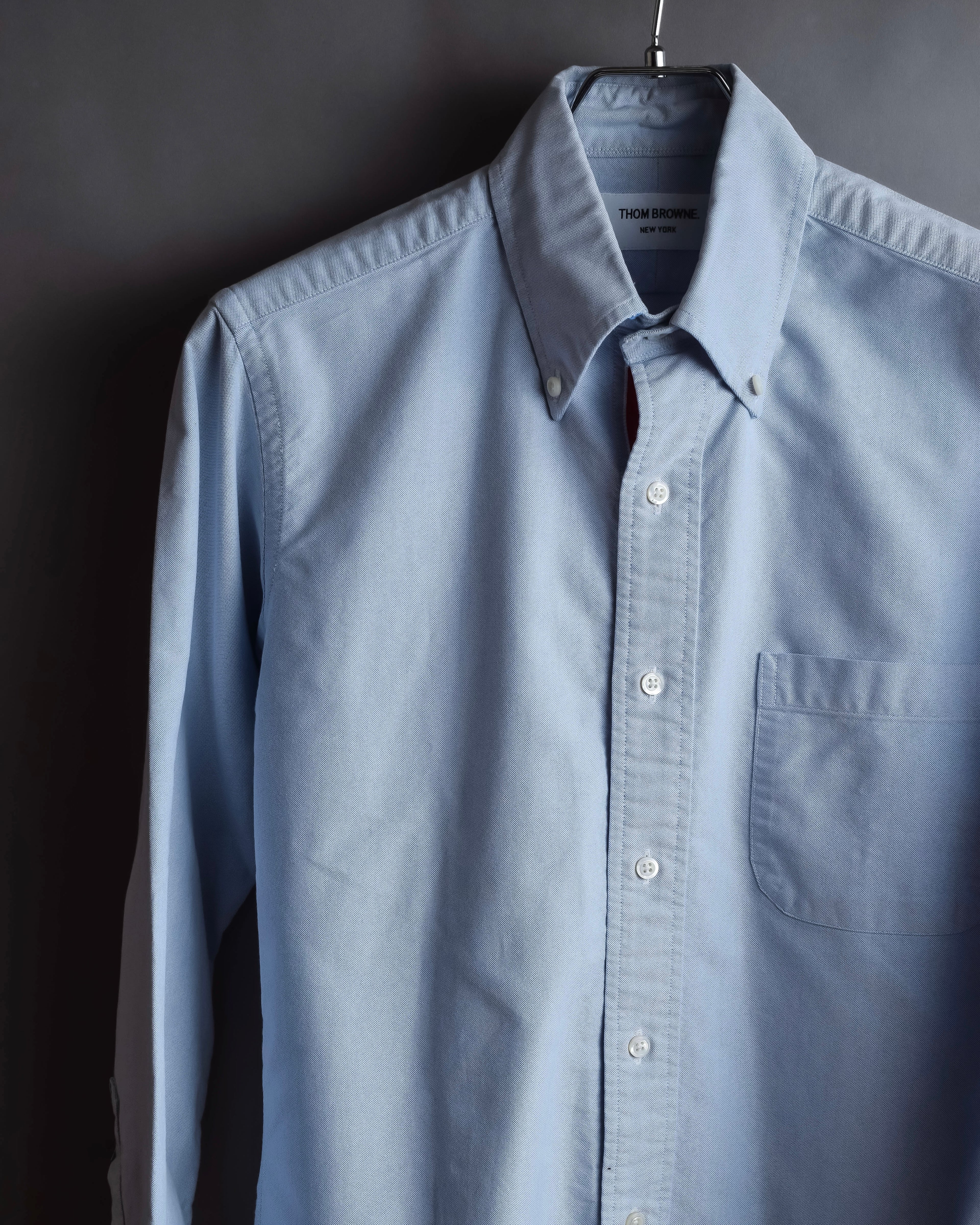 "THOM BROWNE" Hidden tricolor design cotton shirt