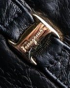 "Salvatore Ferragamo" Gancini motif leather gloves