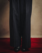 -SPECIAL- "LOEWE" 10's Pinstriped silk-lined wide trousers