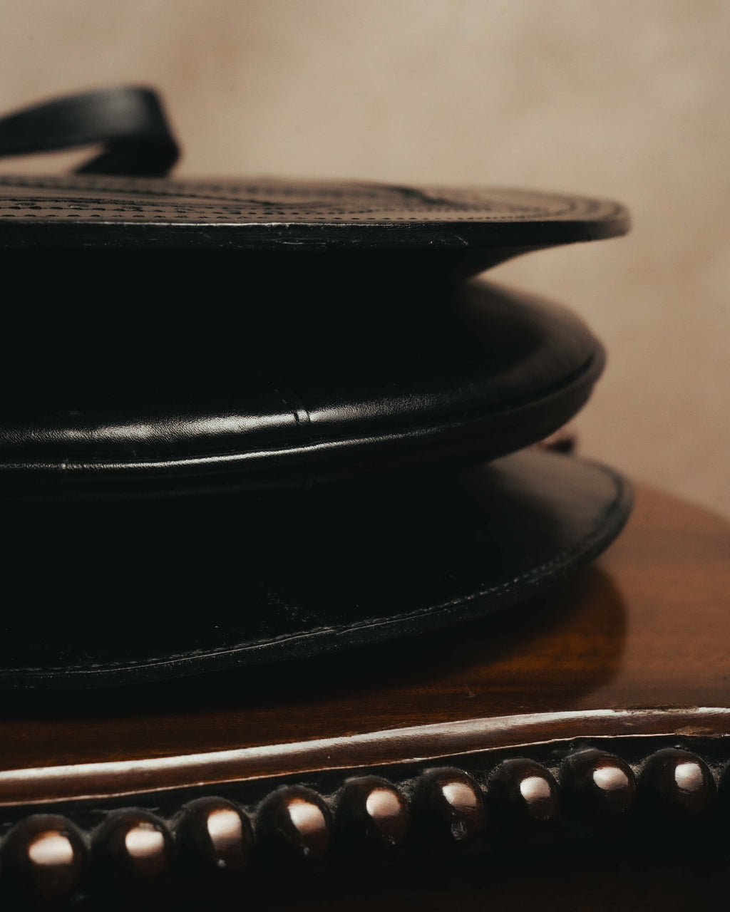 “Yves Saint Laurent” 80’s-90’s Brogue-detailed sculptural leather shoulder bag