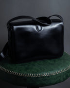 "CELINE" Classic flap design leather shoulder bag