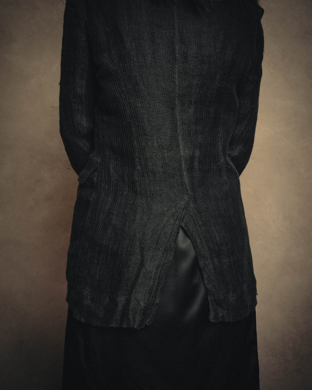 -SPECIAL- “Rick Owens” 2000’s Open weave shawl cardigan