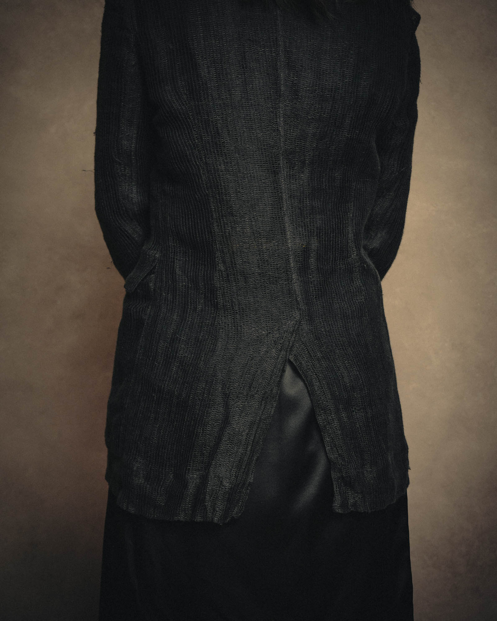 -SPECIAL- “Rick Owens” 2000’s Open weave shawl cardigan