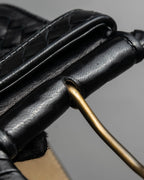 "BOTTEGA VENETA" Intrecciato style wide leather belt