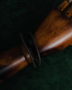 "HERMES" 10’s-20’s Tresse leather H clasp bracelet