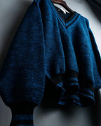 "Christian Dior Sport" V-neck oversized rib knit