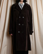 "Barbour" Wide ribbed corduroy maxi-length trench coat