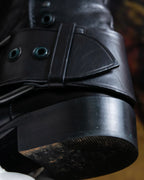 "BOTTEGA VENETA" Belt design square toe knee high long boots