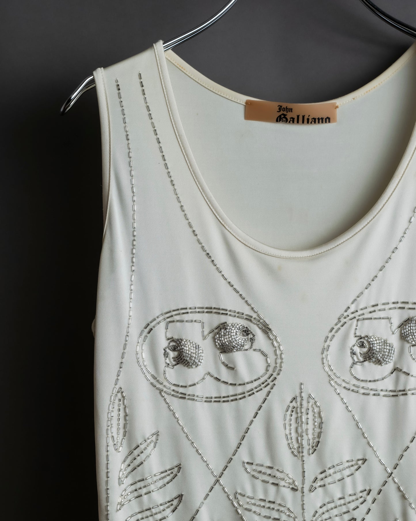 "John Galliano" Bijou design sleeveless pullover