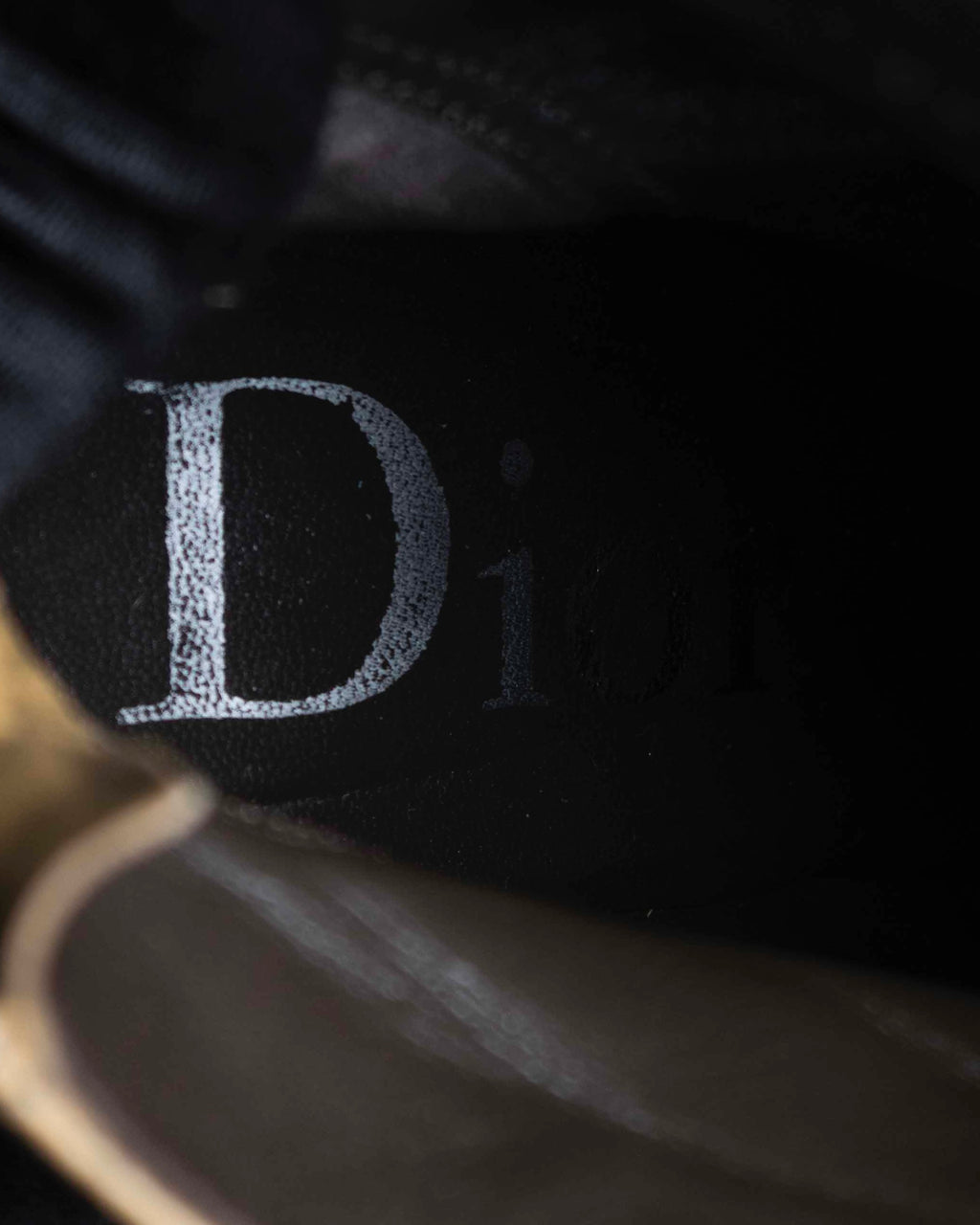 "Dior" Vintage style processing brown heel pumps