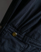 "GUCCI" No collar design gold button accents blouse