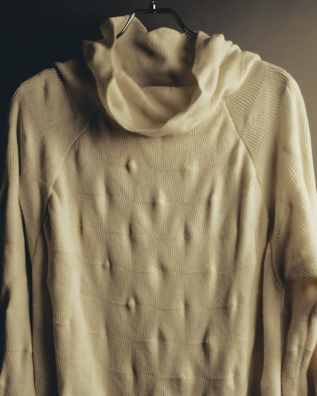 "Alexander McQueen" 90's-00's Sculptural ribbed turtleneck wool knit sweater