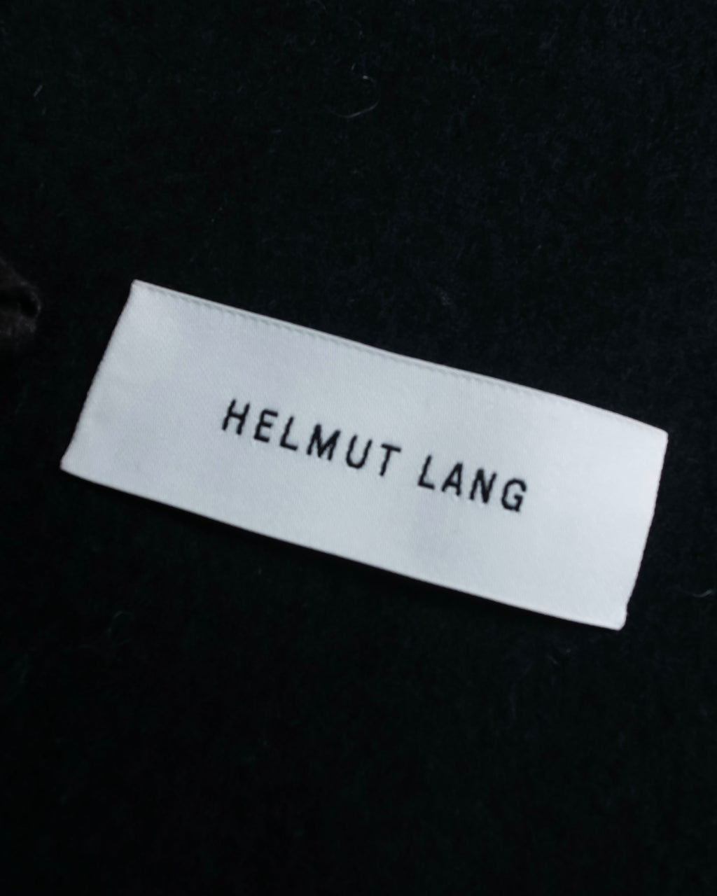 "HELMUT LANG" Fur collar belted long coat