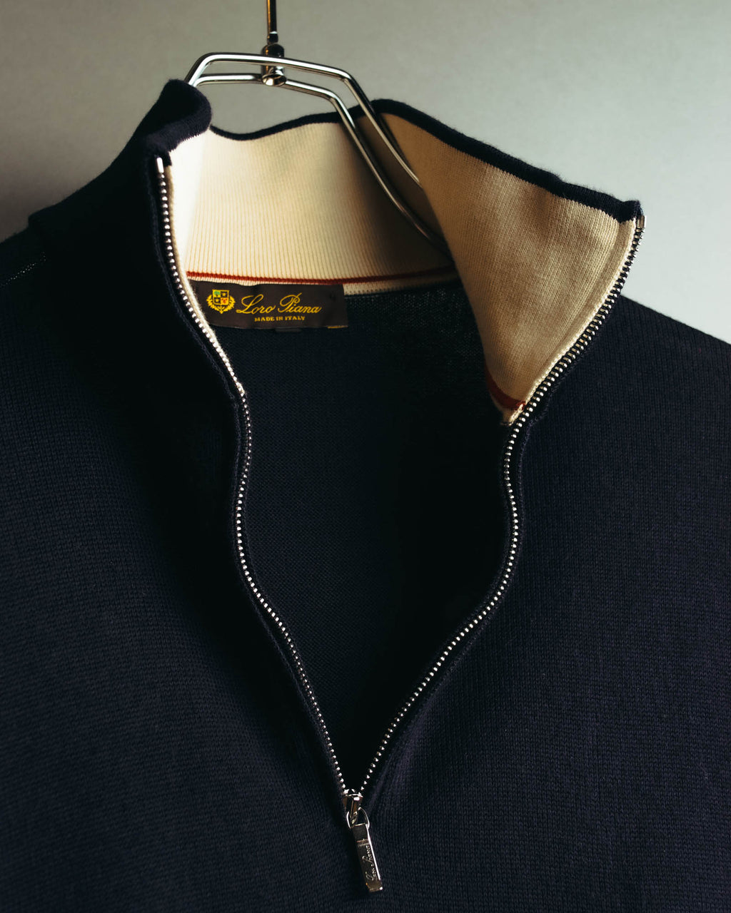 "Loro Piana" 00's-10's Refined cotton half-zip sweater