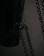 –SPECIAL– "VALENTINO GARAVANI" 2010’s Noir rockstud exotic patchwork chain bag