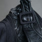 "VALENTINO" Belt docking design leather switching trench coat