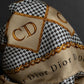 "Christian Dior" Houndstooth base logo and chain print large scarf