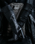 "TOM FORD" Fringe detail western long boots