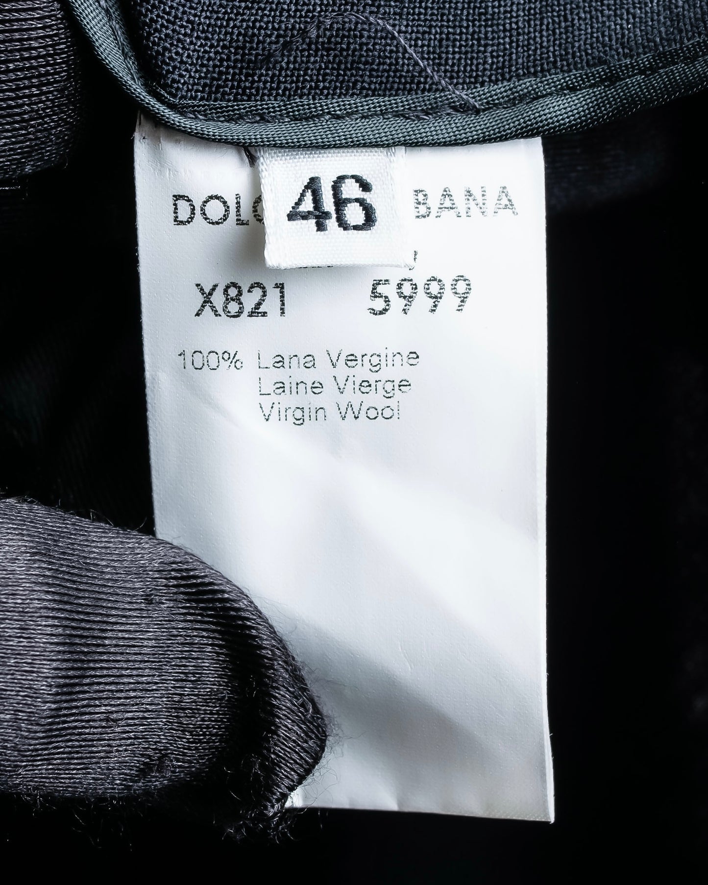 "DOLCE & GABBANA" Waist shape wool soutien collar jacket