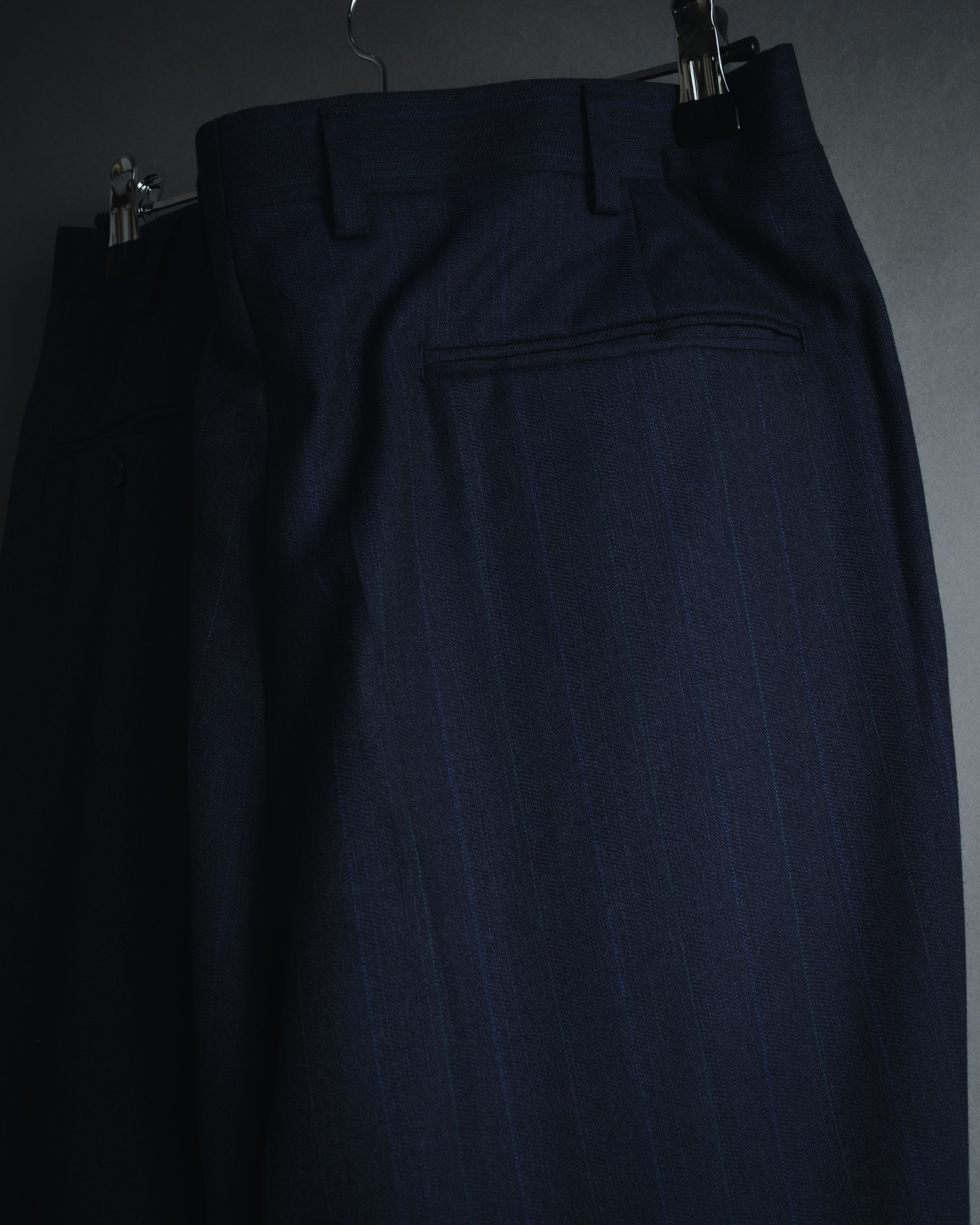 "BALENCIAGA" Tailored Two-Piece Suit Set with Subtle Pinstripes